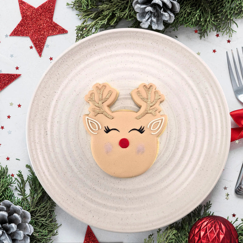 Stamp Embosser With Cutter Rudolph Reindeer