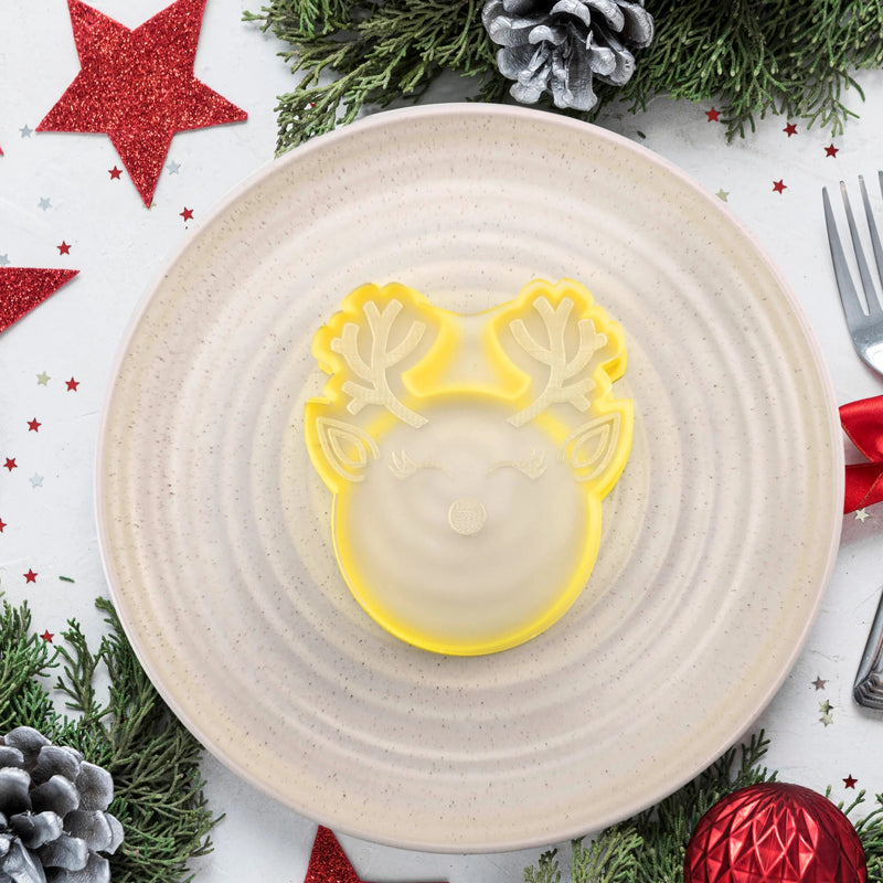 Stamp Embosser With Cutter Rudolph Reindeer