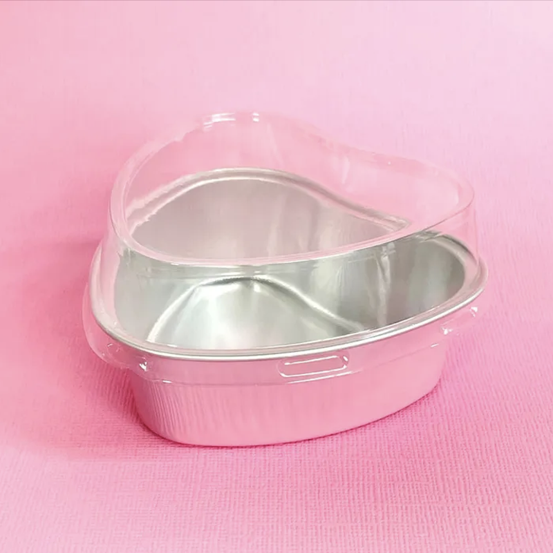 Foil Baking Cup Heart Pink 50pc