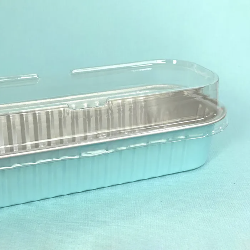 Foil Baking Cup Rectangle Blue 10pc