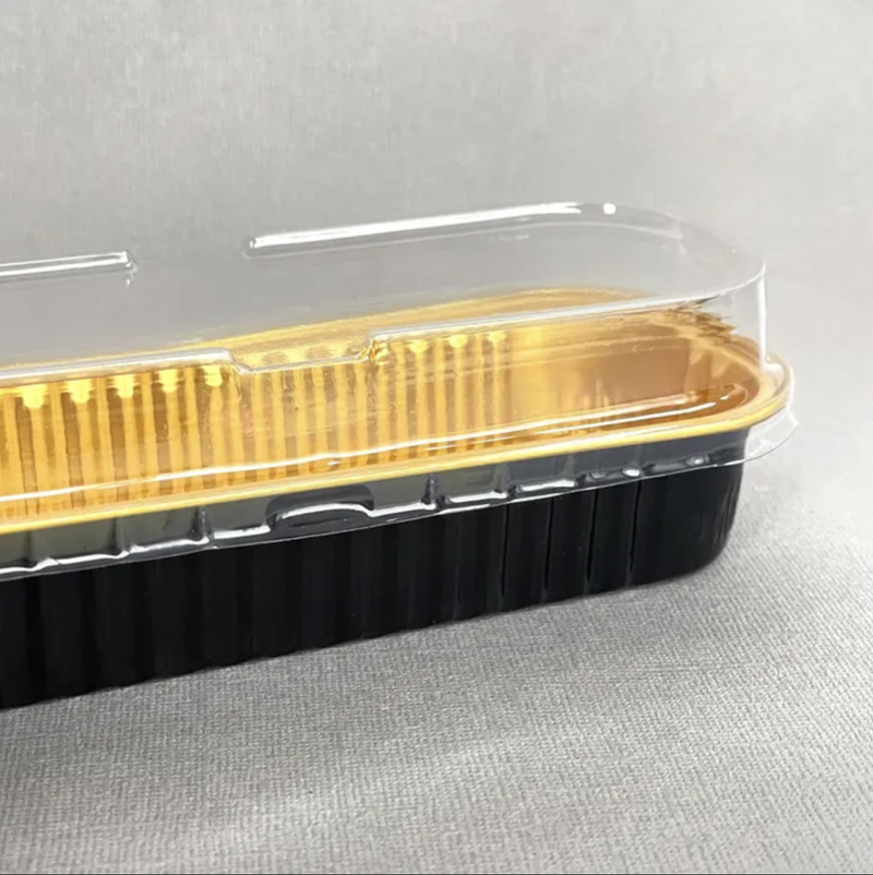 Foil Baking Cup Rectangle Black 10pc