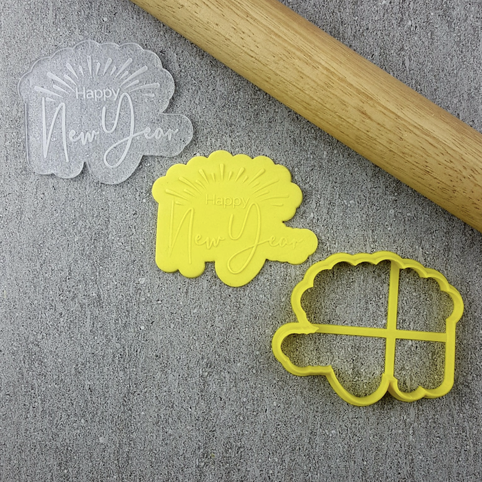 Debosser With Cutter Happy New Year