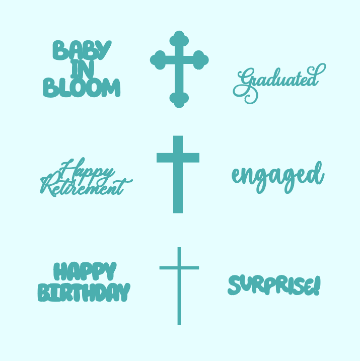 Topper Mini Cake Charms