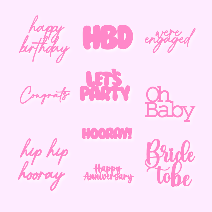 Topper Mini Cake Charms