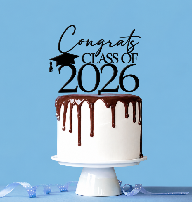 Topper Handwritten & Block Congrats Class Of 2026