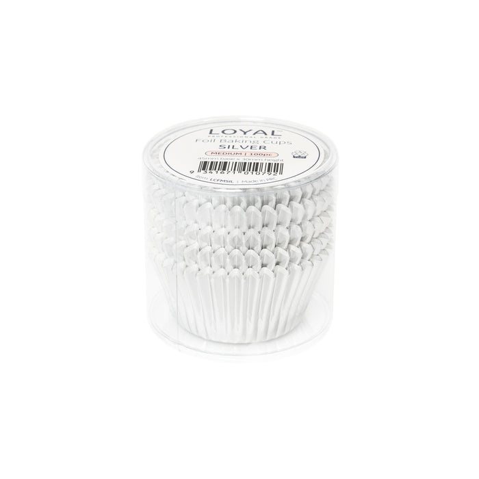 Foil Baking Cups Silver 100pc