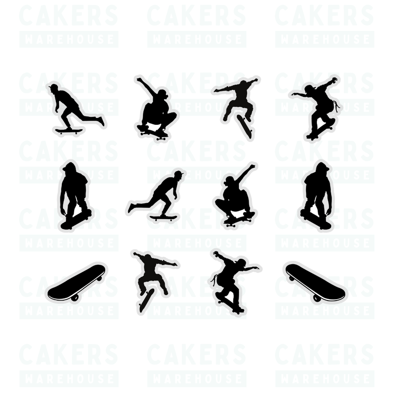 Edible Wafer Cupcake Toppers 12pc Skater Boy