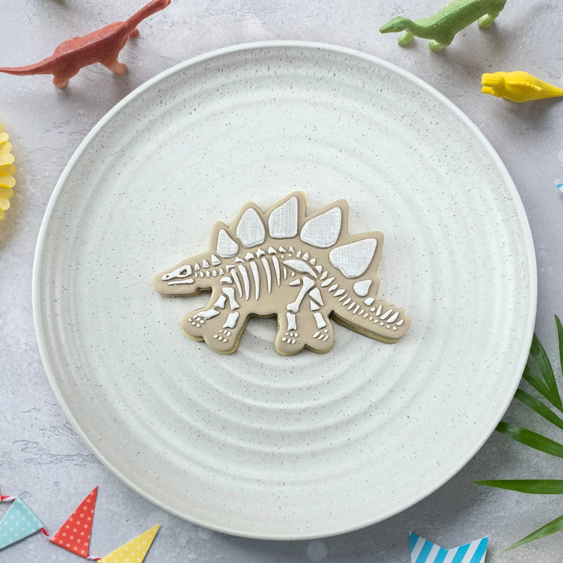 Stamp Debosser With Cutter Stegosaurus Fossil