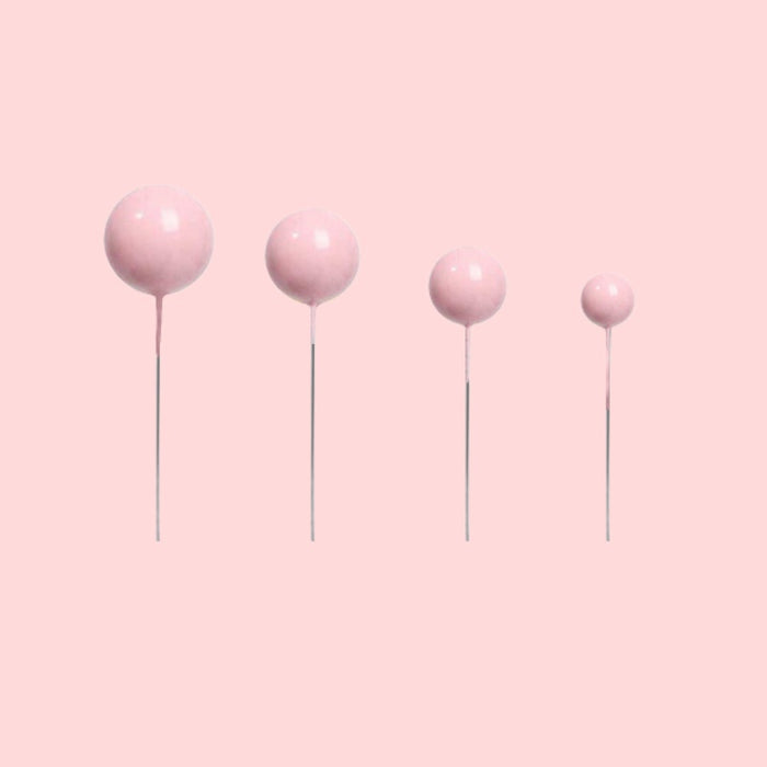 Shiny Ball Topper Pink 20pc
