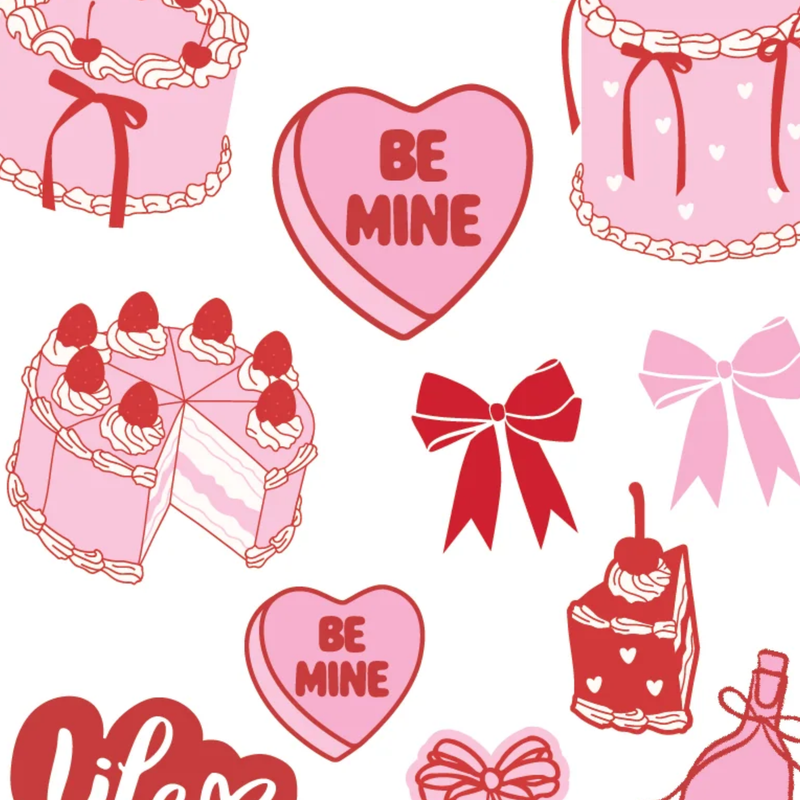 Mini Reusable Decals Vintage Cake Pack