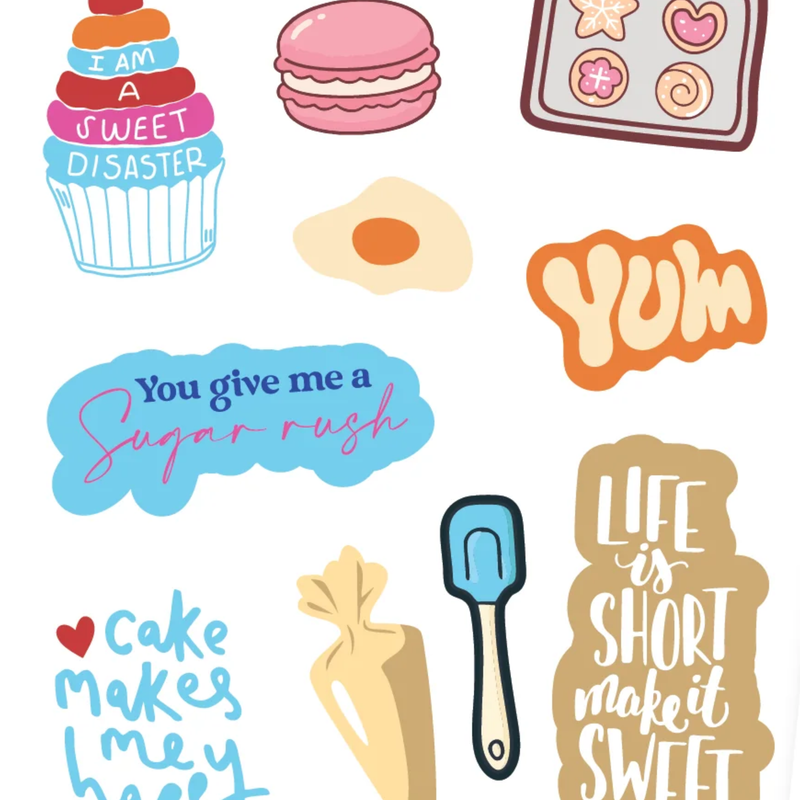 Mini Reusable Decals Foodie Pack