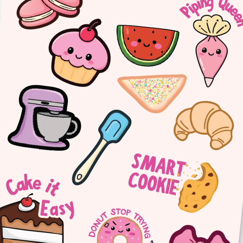 Mini Reusable Decals Cake It Easy Pack