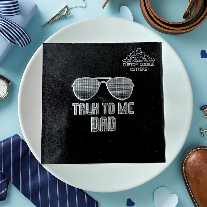 Debosser Plate Talk To Me Dad *Clearance*