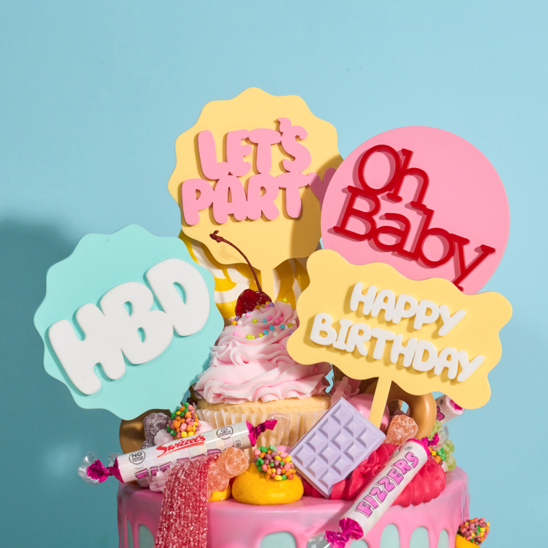 Many Toppers Colour Pop Toppers β Cakers Warehouse