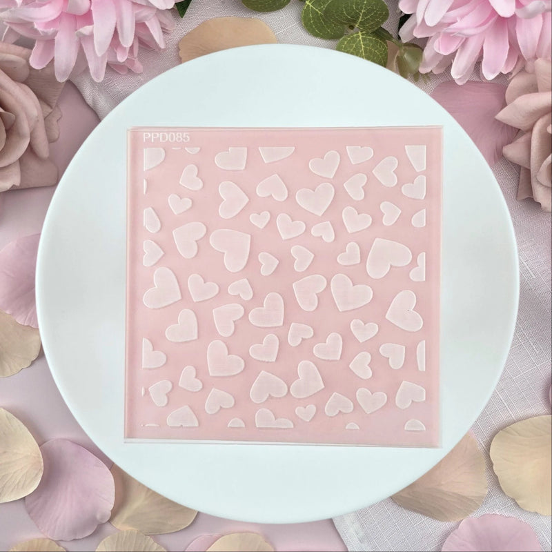 Debosser Pattern Plate Turning Hearts *Clearance*