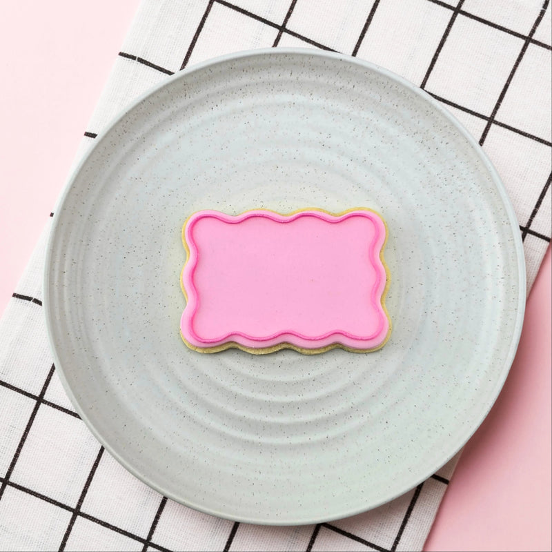 Debosser With Cutter Wavy Rectangle