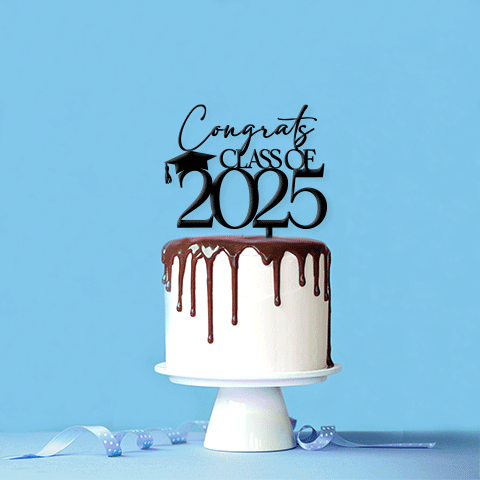 Topper Handwritten & Block Congrats Class Of 2025