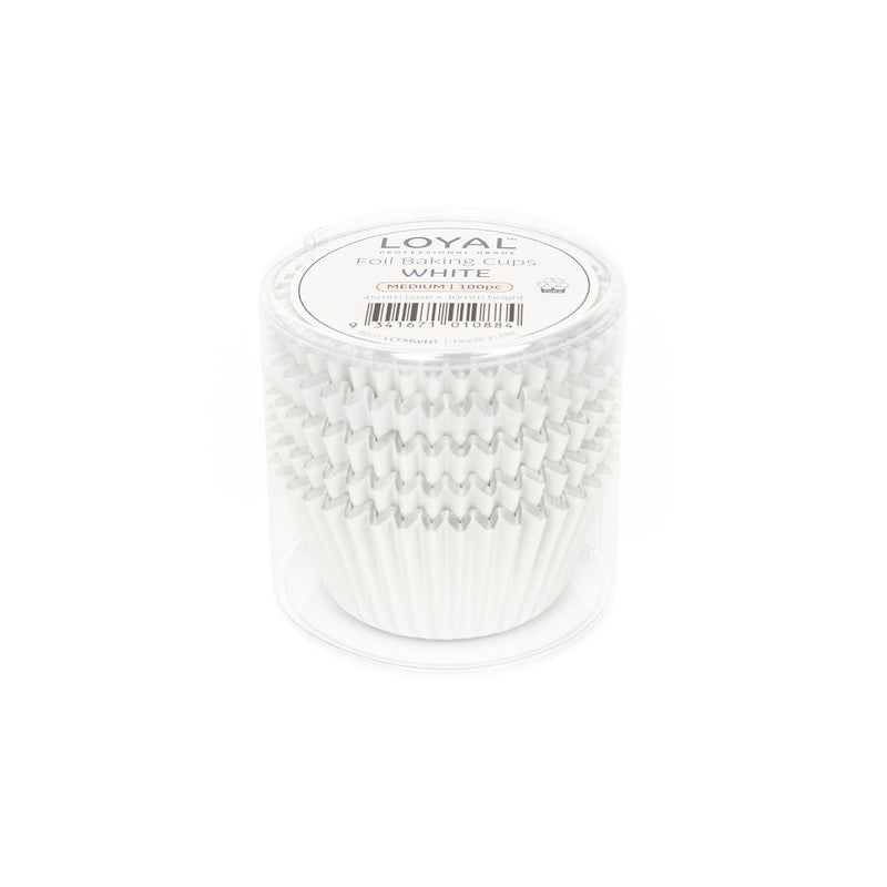 Foil Baking Cups White 100pc