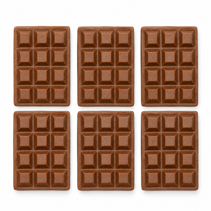 Fondant Topper Mini Chocolate Block 6pc