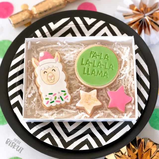 Stamp Embosser With Cutter 'Little Biskut' Christmas Llama