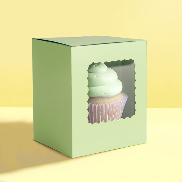 Scalloped Single Cupcake Box 6pc