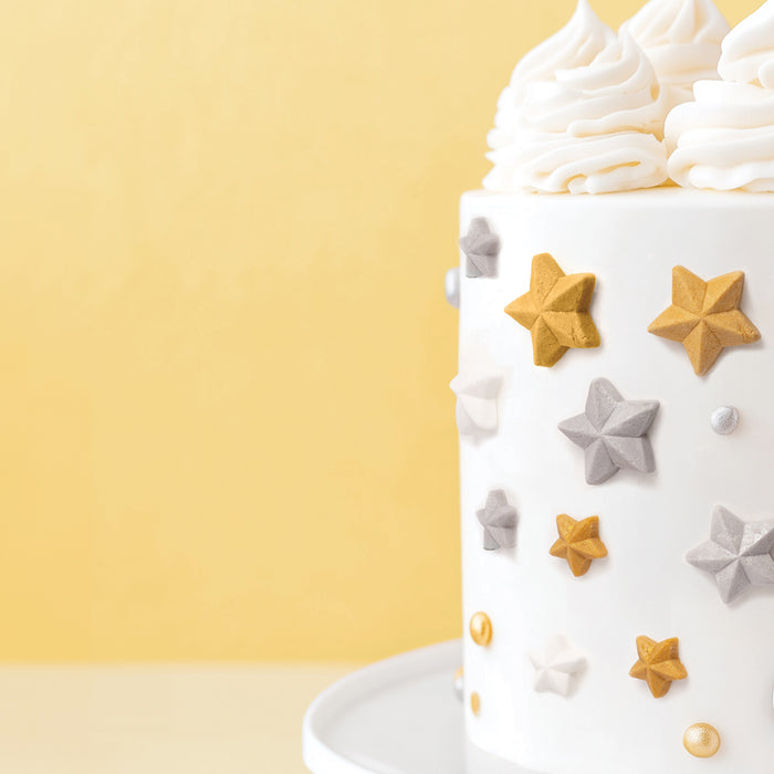 Icing Decorations Shimmer Stars 9pc