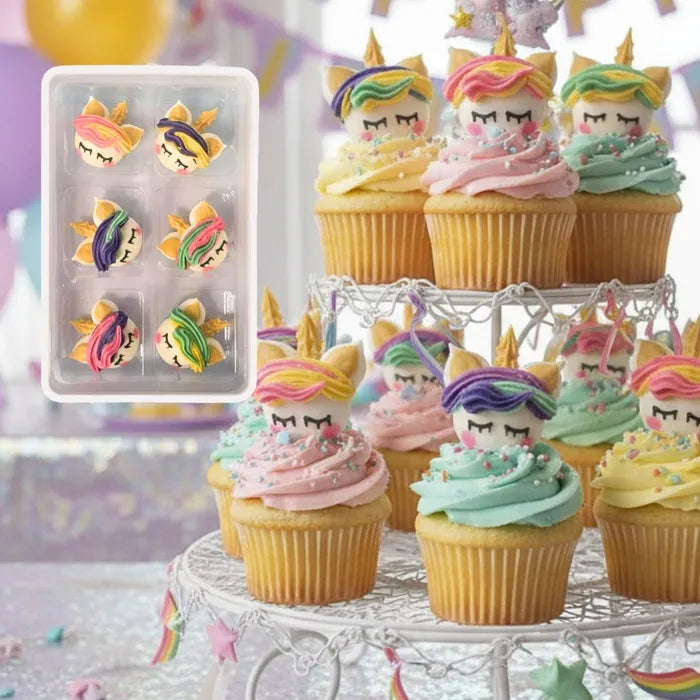 Topper Unicorn Face 6pc