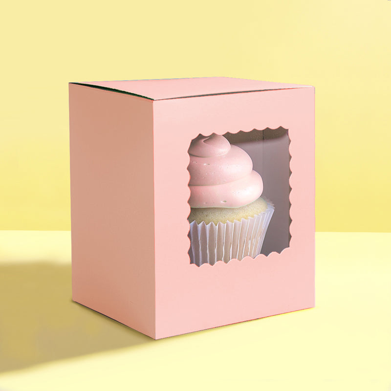Scalloped Single Cupcake Box 6pc