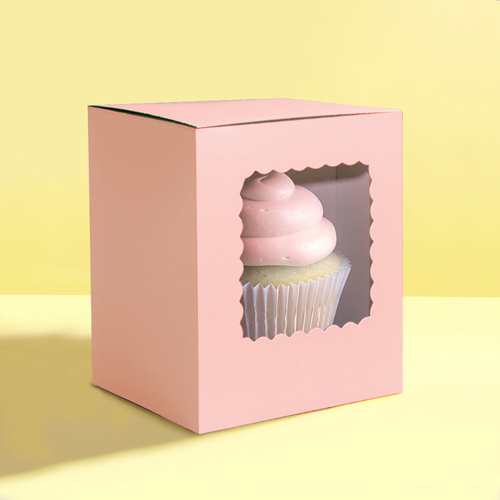 Scalloped Single Cupcake Box 6pc