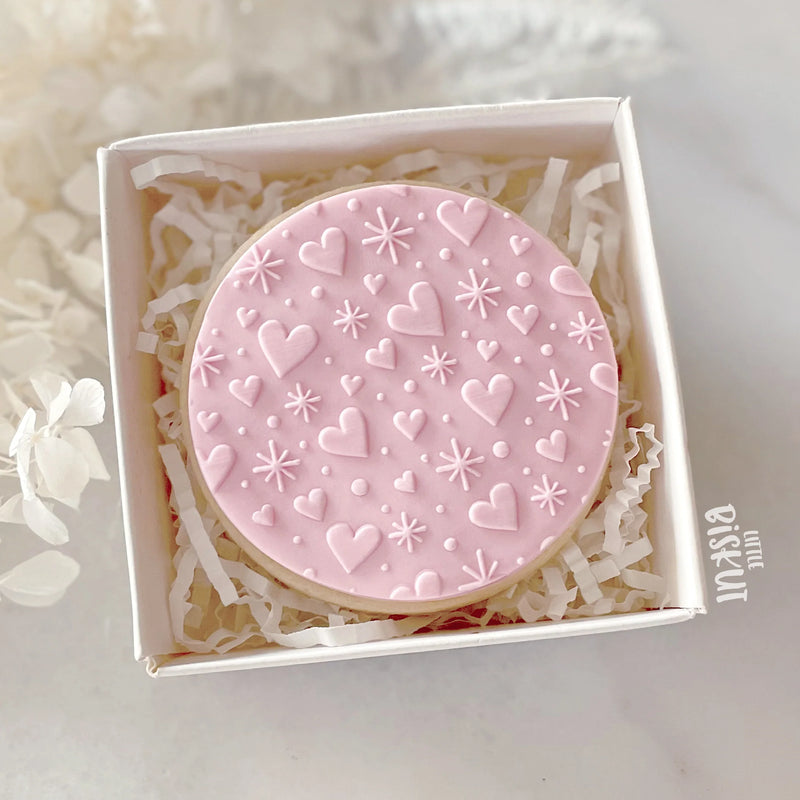 Debosser Pattern Plate 'Little Biskut' Heart
