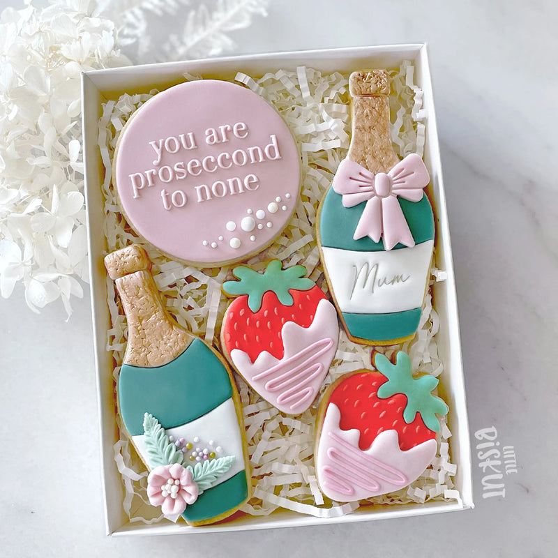 Stamp Embosser With Cutter 'Little Biskut' Champagne Bottle