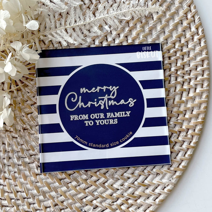 Debosser Plate 'Little Biskut' Merry Christmas From Our Family To Yours