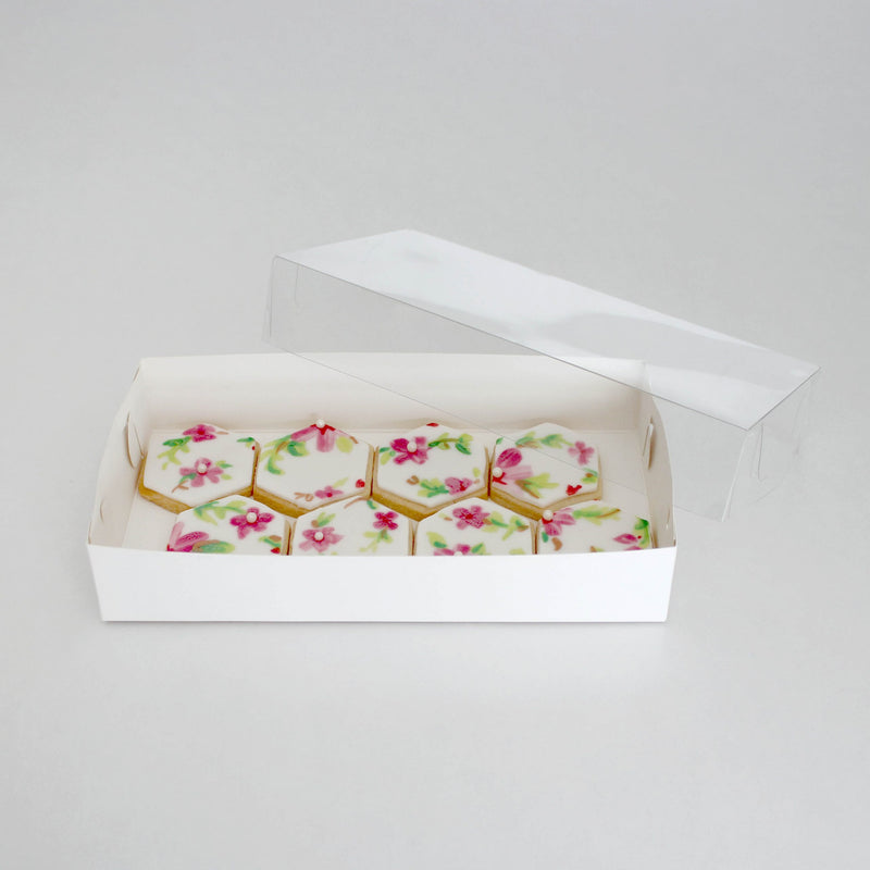 Biscuit Box Clear Lid 9 x 4.5 x 1.5in