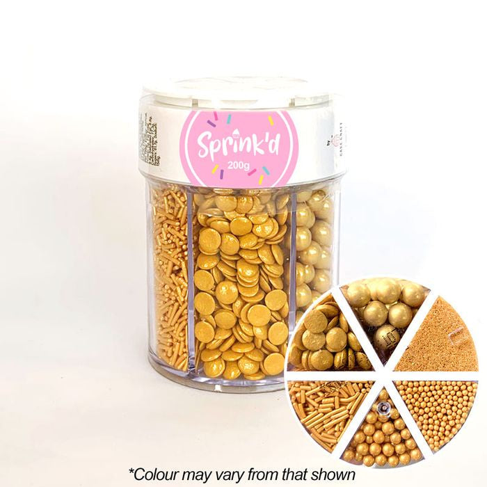 Sprinkles Blend 6 Cavity Jar Gold 200g