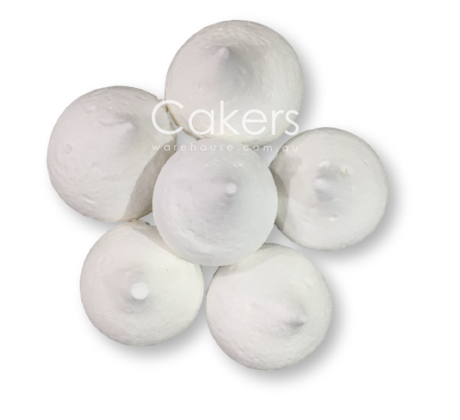 Meringue Kisses 6pc White