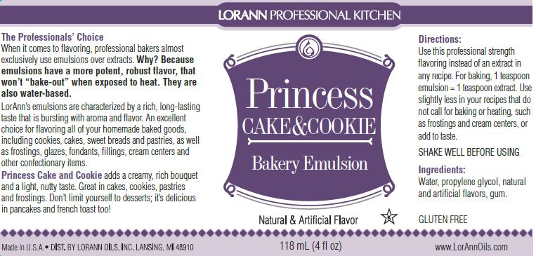 Emulsion Princess Cake & Cookie 4oz