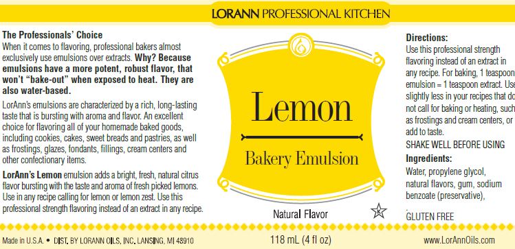 Emulsion Label Emulsion Lemon 4oz — Cakers Warehouse