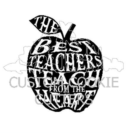 STAMP EMBOSSER THE BEST TEACHERS TEACH FROM THE HEART