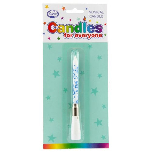 Candle Happy Birthday Musical 1pc Blue