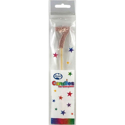 Stick Candle Glitter Rose Gold #7