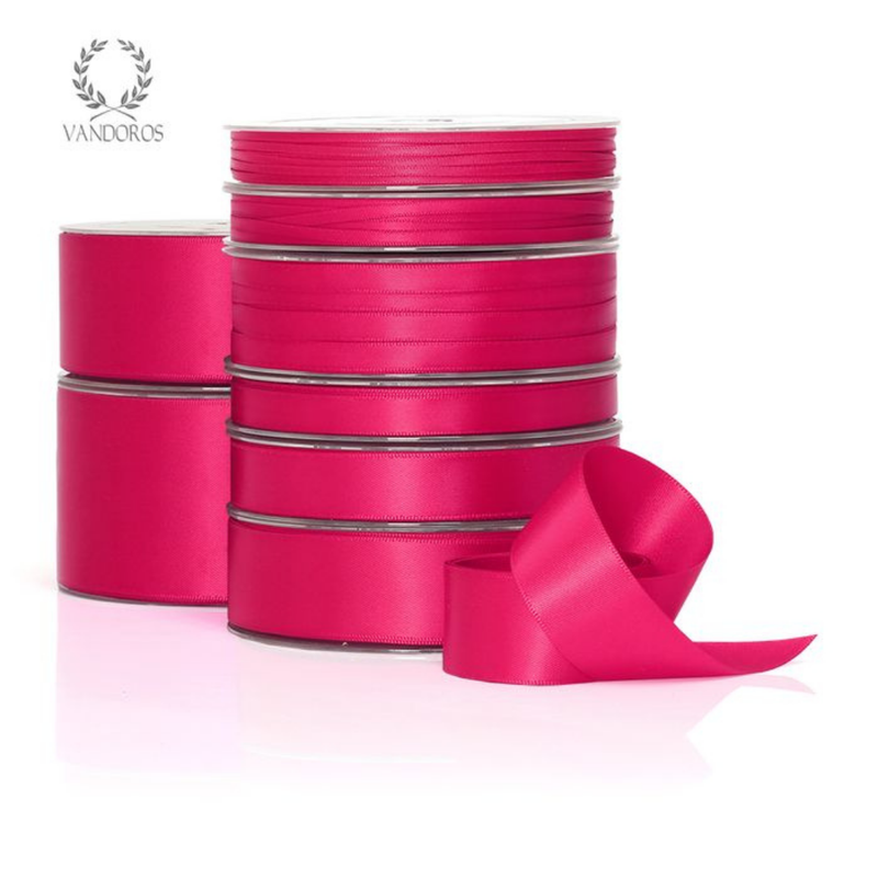 RIBBON POLY SATIN FUCHSIA ROLL 38MM