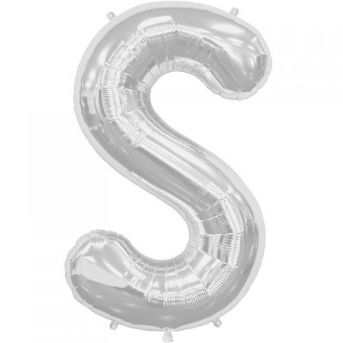 Alphabet Balloon Silver 34in S *Clearance*