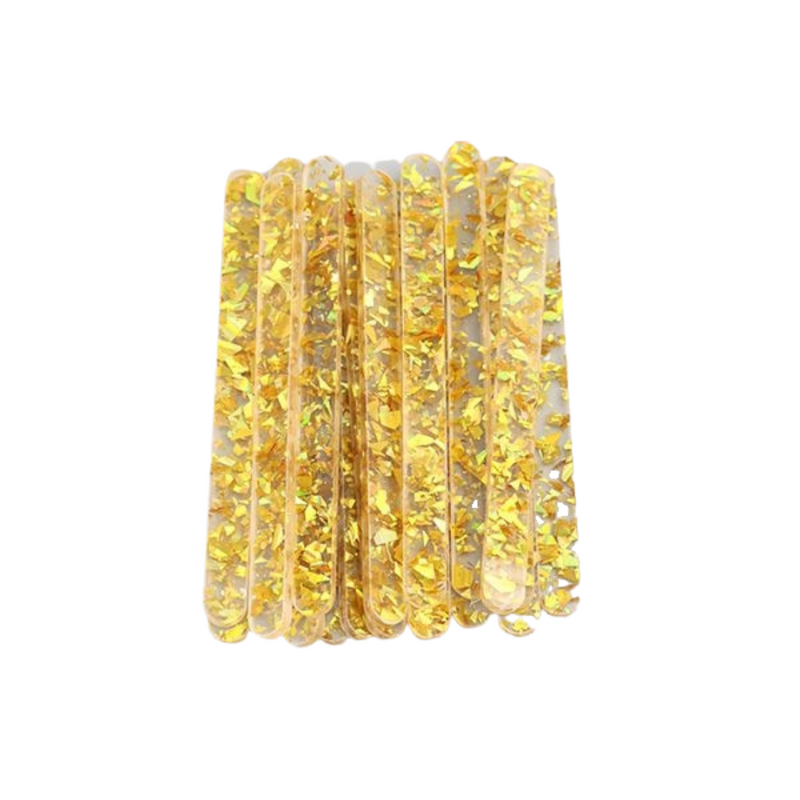 Acrylic Popsicle Sticks Glitter Gold 25pc