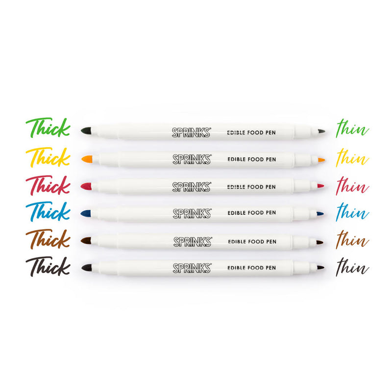 Edible Food Pens Primary Pack 6pc