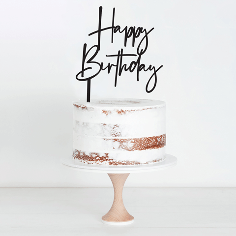 Topper Handwritten Happy Birthday