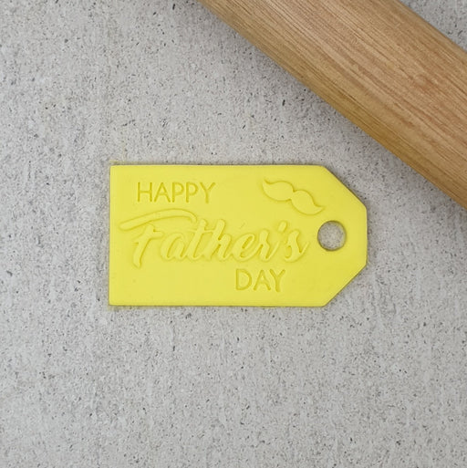 STAMP EMBOSSER WITH CUTTER FATHER'S DAY GIFT TAG