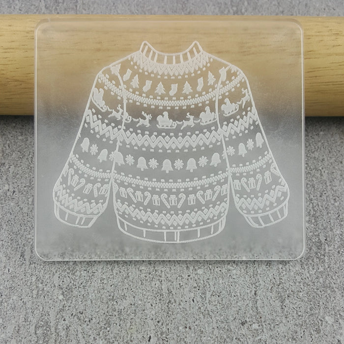 STAMP DEBOSSER WITH CUTTER UGLY SWEATER