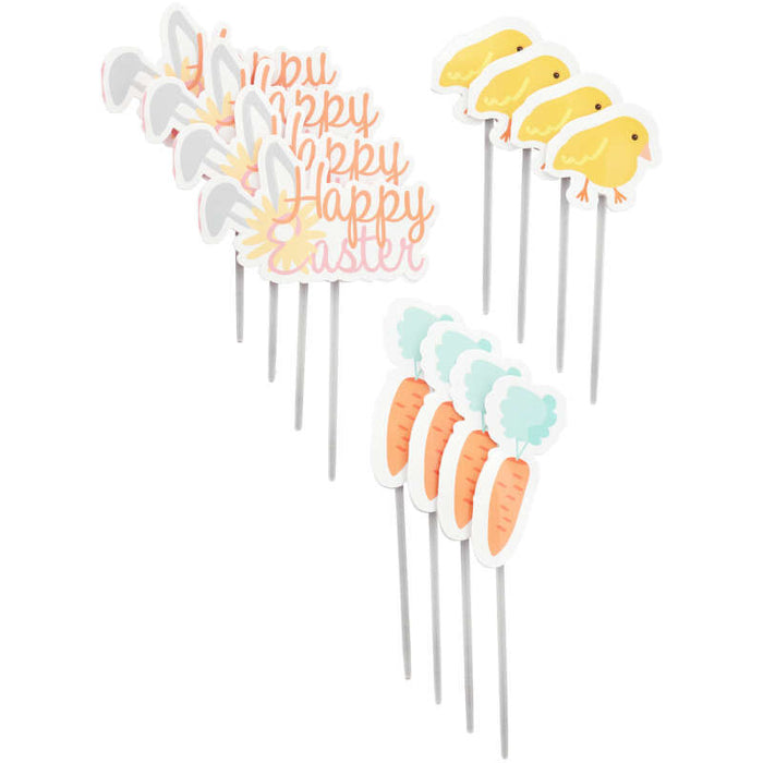 Happy Easter Cupcake Toppers 12pc