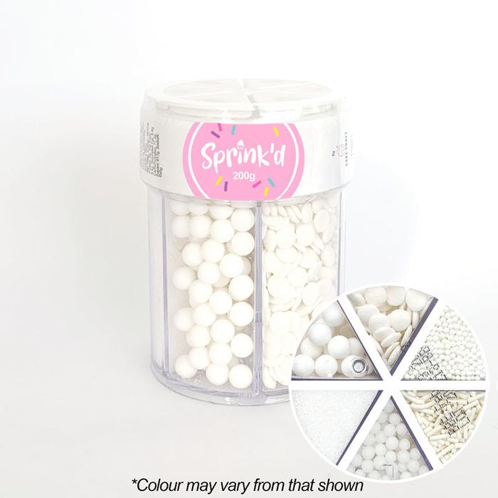 Sprinkles Blend 6 Cavity Jar White 200g