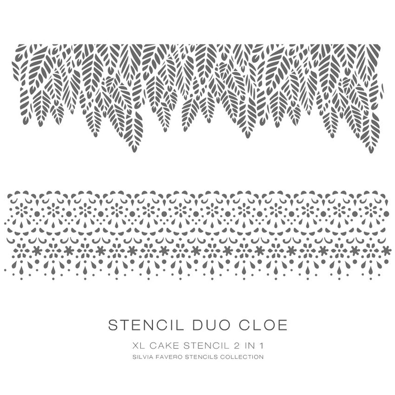 Duo Cake Stencil Cloe